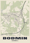 Street map poster of Bodmin, Cornwall