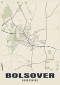 Street map poster of Bolsover, Derbyshire