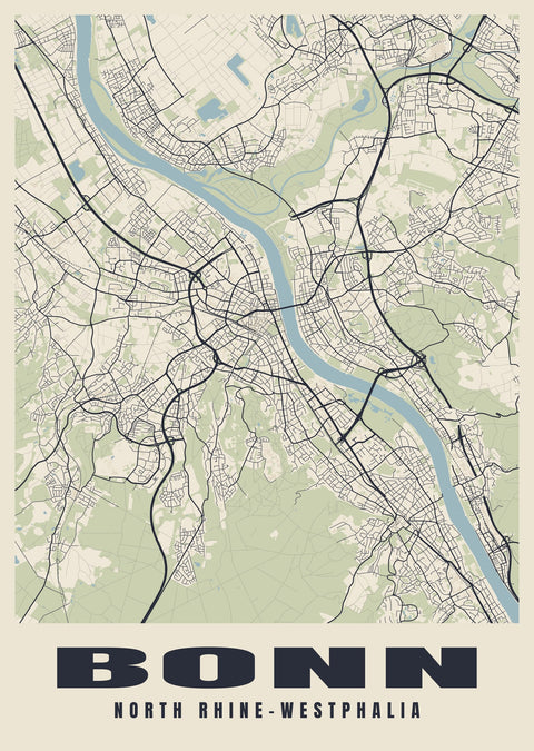 Bonn Street Map Poster