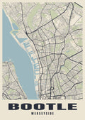 Street map poster of Bootle, Merseyside
