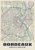 Street map poster of Bordeaux, Nouvelle-Aquitaine