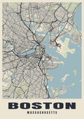 Street map poster of Boston, Massachusetts