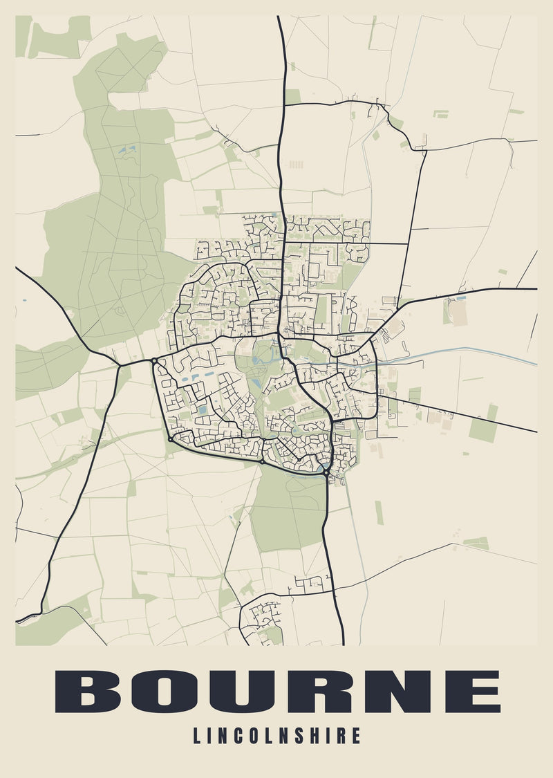 Bourne Street Map Poster