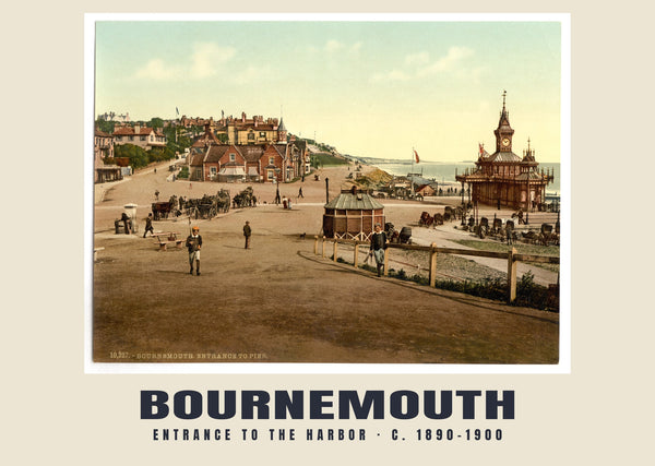 Entrance to the harbor, Bournemouth, c. 1890–1900 Heritage Print