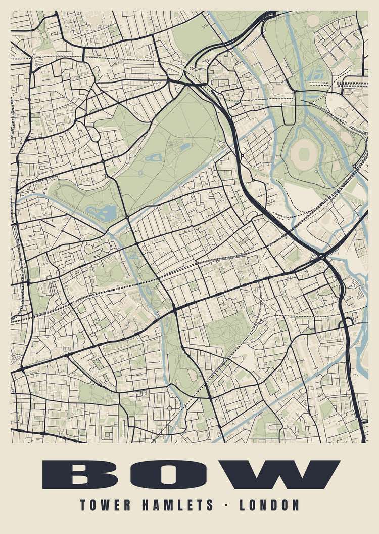 Bow Heritage Street Map Poster
