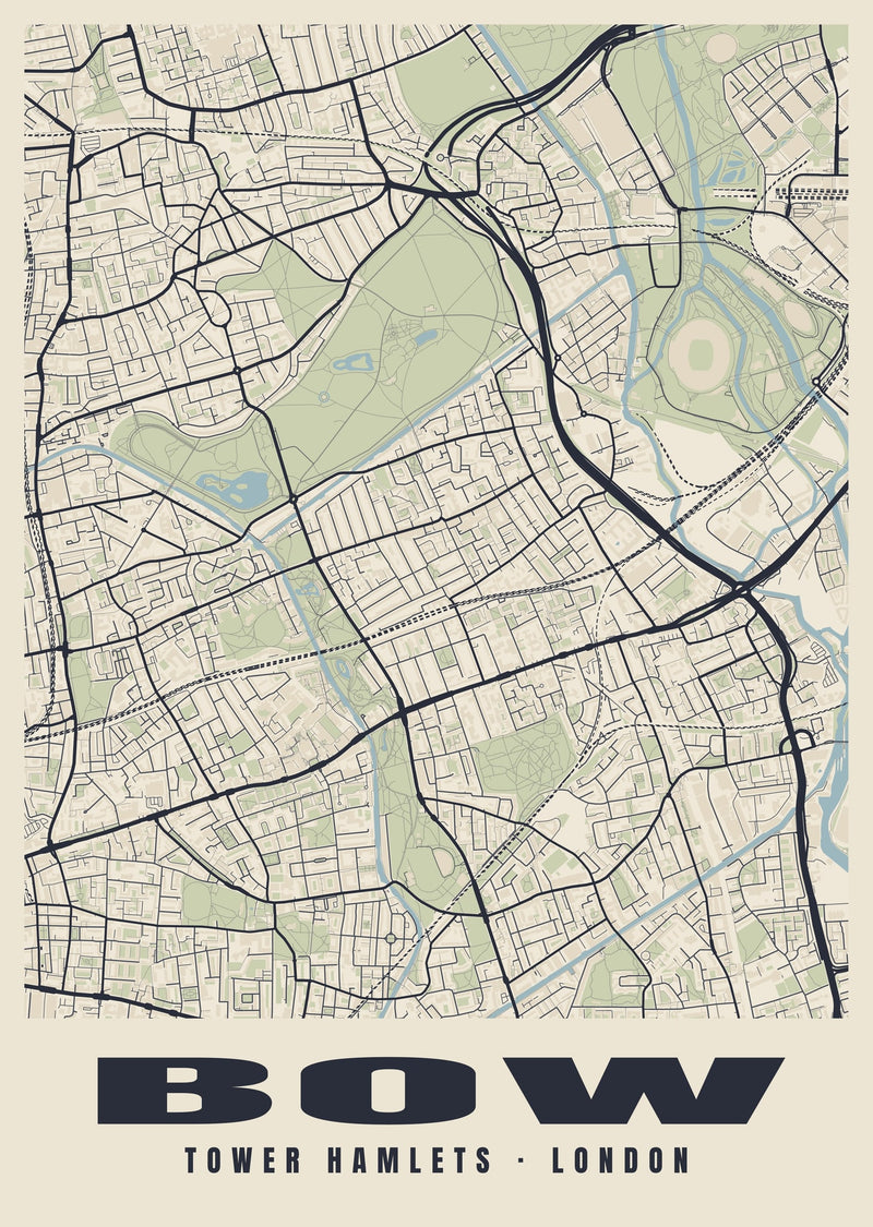 Bow Heritage Street Map Poster