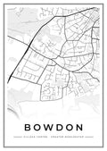 Street map poster of Bowdon village centre, Greater Manchester