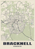 Street map poster of Bracknell, Berkshire