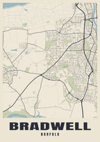 Street map poster of Bradwell, Norfolk