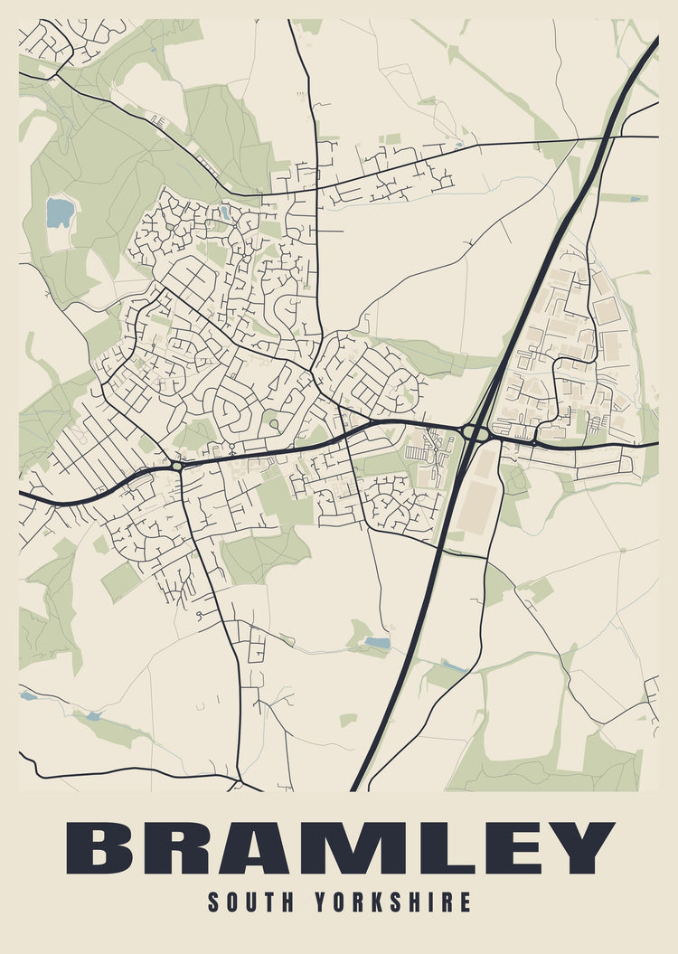 Bramley Street Map Poster