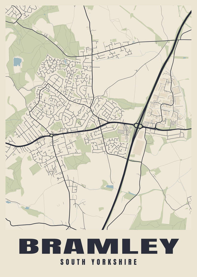 Bramley Street Map Poster