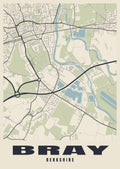 Street map poster of Bray, Berkshire