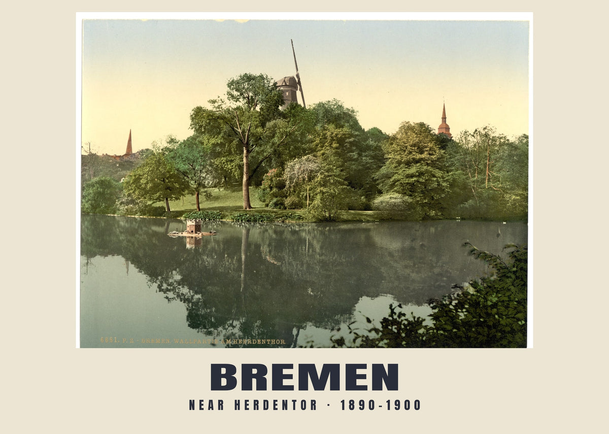 Near Herdentor, Bremen, 1890–1900 heritage photograph