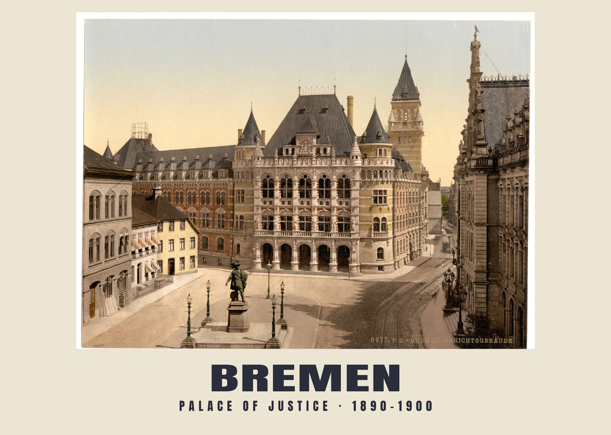 Palace of Justice, Bremen, 1890–1900 heritage photograph