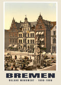 Roland Monument, Bremen, 1890–1900 heritage photograph