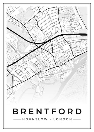 Brentford Street Map Poster