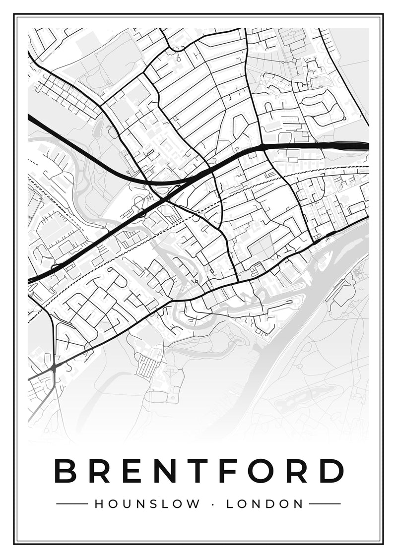 Brentford Street Map Poster