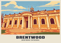 Brentwood Cathedral poster, Retro Railway style
