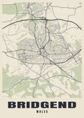 Street map poster of Bridgend
