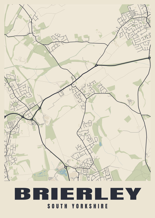 Brierley Street Map Poster