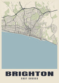 Street map poster of Brighton, East Sussex