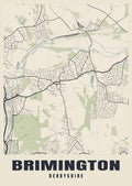 Street map poster of Brimington, Derbyshire