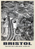 Bond Street and St James Barton, Bristol, October 1970 heritage photograph