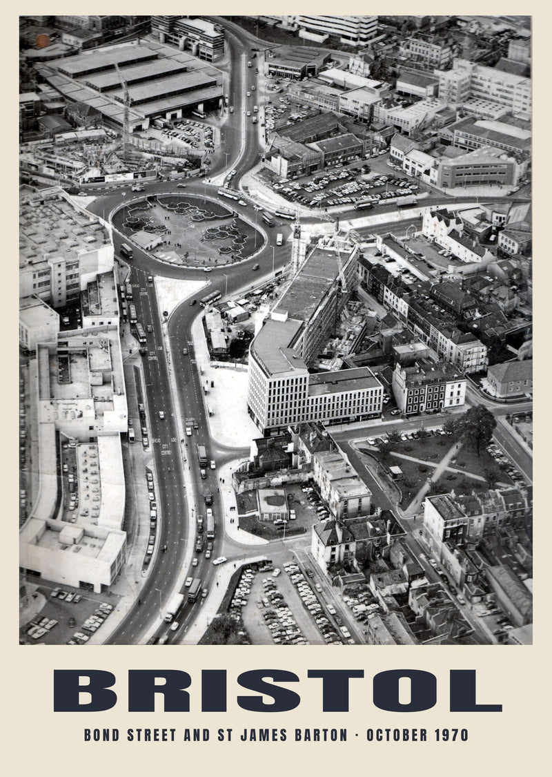 Bond Street and St James Barton, Bristol, October 1970 Heritage Print