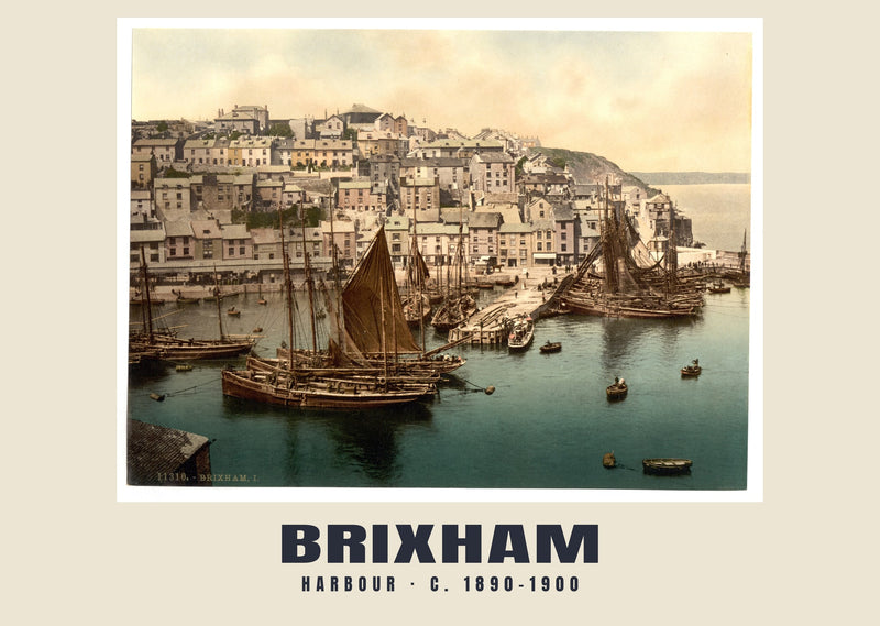 Harbour, Brixham, c. 1890–1900 Heritage Print