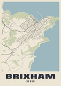 Street map poster of Brixham, Devon