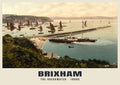 The Breakwater, Brixham, 1890s heritage photograph