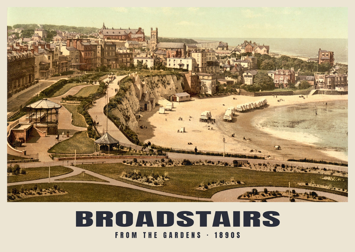 From the Gardens, Broadstairs, 1890s heritage photograph