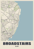 Street map poster of Broadstairs, Kent
