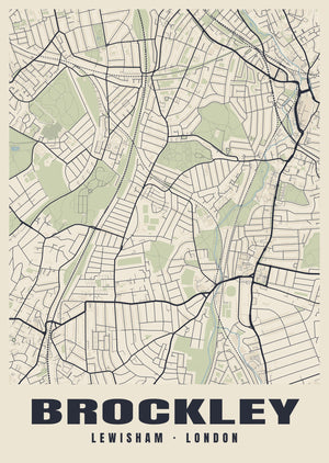 Brockley Heritage Street Map Poster