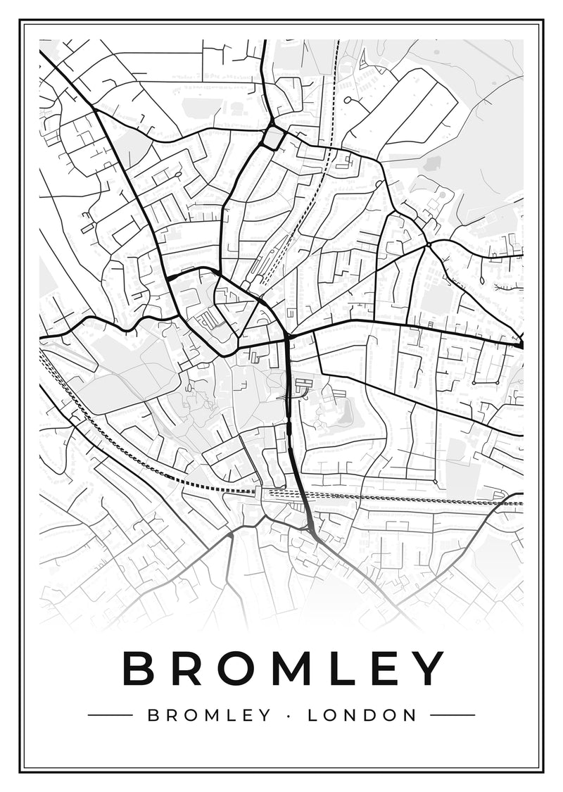 Bromley Street Map Poster