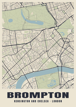 Brompton Heritage Street Map Poster