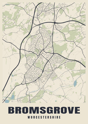 Bromsgrove Street Map Poster
