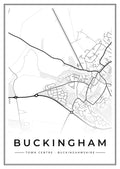 Street map poster of Buckingham town centre, Buckinghamshire