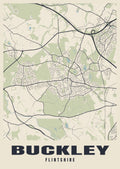 Street map poster of Buckley, Flintshire