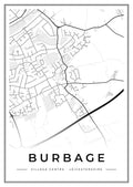Street map poster of Burbage village centre, Leicestershire