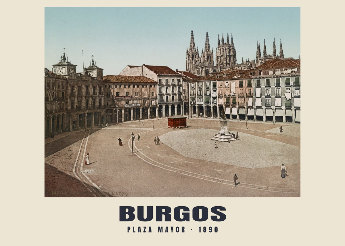 Plaza Mayor, Burgos, 1890