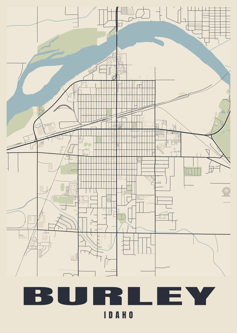 Burley Street Map Poster