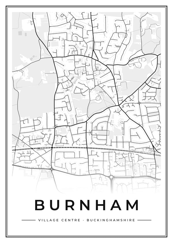 Burnham Village Centre Street Map Poster
