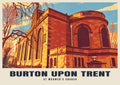 St Modwen's Church, Burton upon Trent poster, Retro Railway style