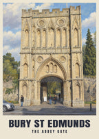 The Abbey Gate, Bury St Edmunds poster, British Heritage style