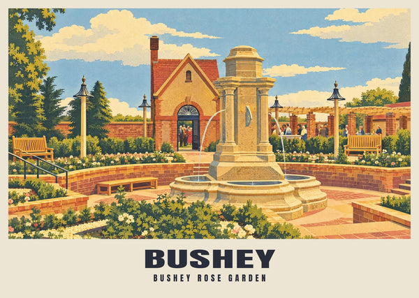 Bushey Rose Garden Poster