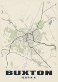 Street map poster of Buxton, Derbyshire