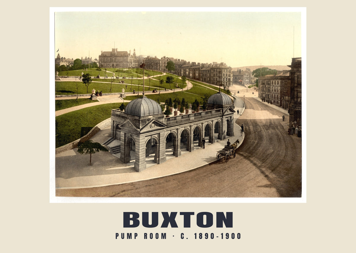 Pump room, Buxton, c. 1890–1900 heritage photograph