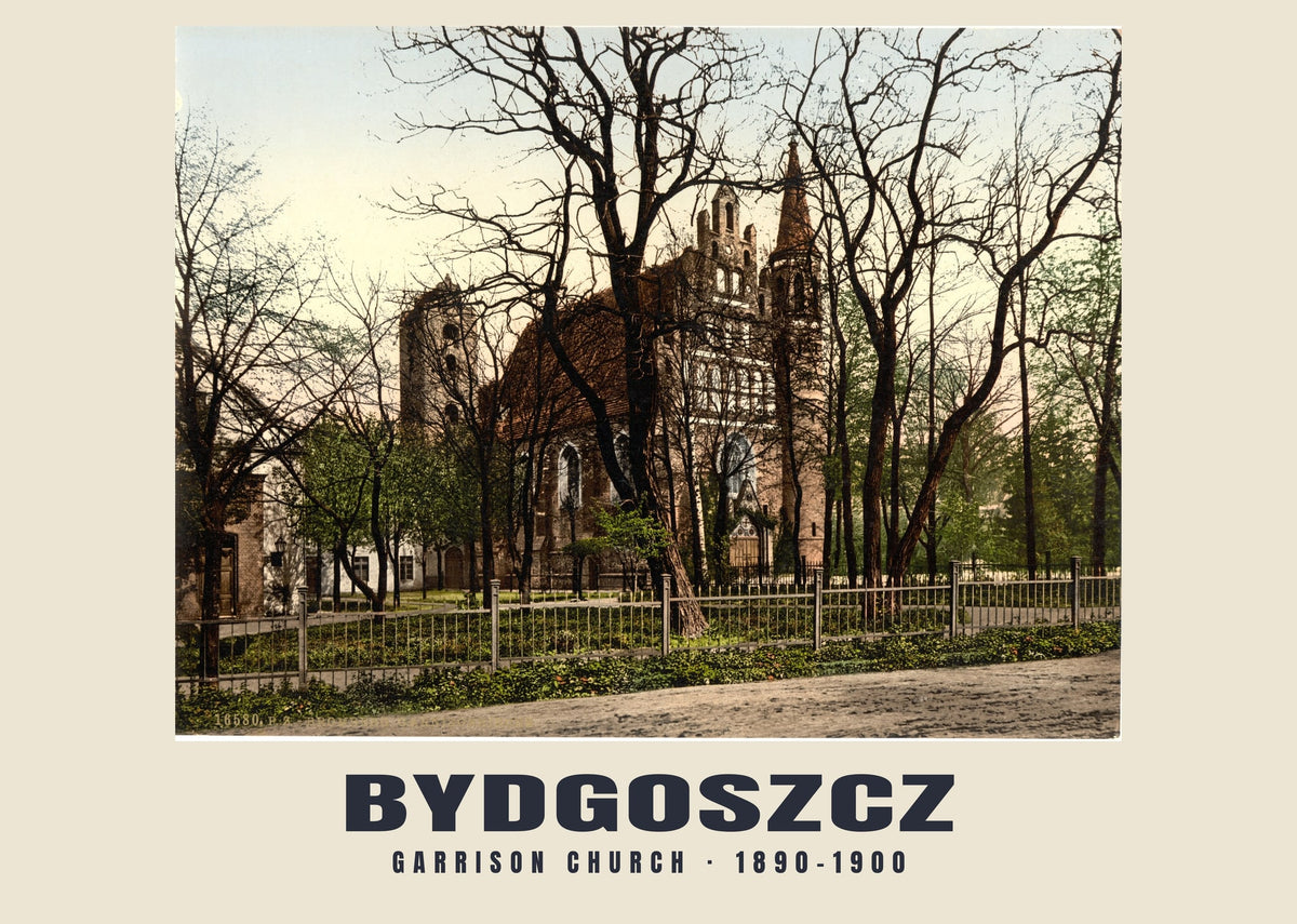 Garrison Church, Bydgoszcz, 1890–1900 heritage photograph