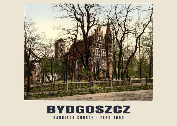 Garrison Church, Bydgoszcz — 1890–1900 · Vintage photochrom print